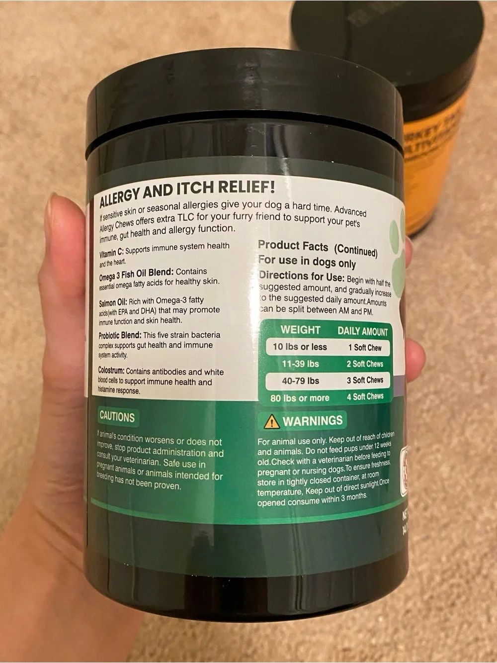 Bundle - NEW Dog Allergy Itch Relief Chews and Turkey Tail Multivitamin Chew
